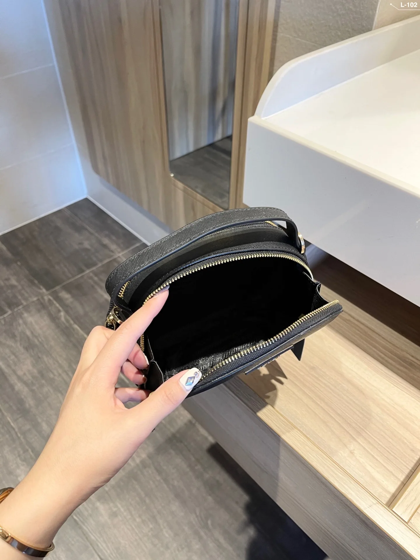 

New style black ladies luxury semicircle leather shoulder bag