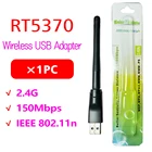 RT5370 USB WiFi с Ralink RT 5370 чип в полиэтиленовом пакете 150 Мбитс 2,4 ГГц 802.11bGN USB2.0 Поворотная Беспроводная USB WiFi антенна