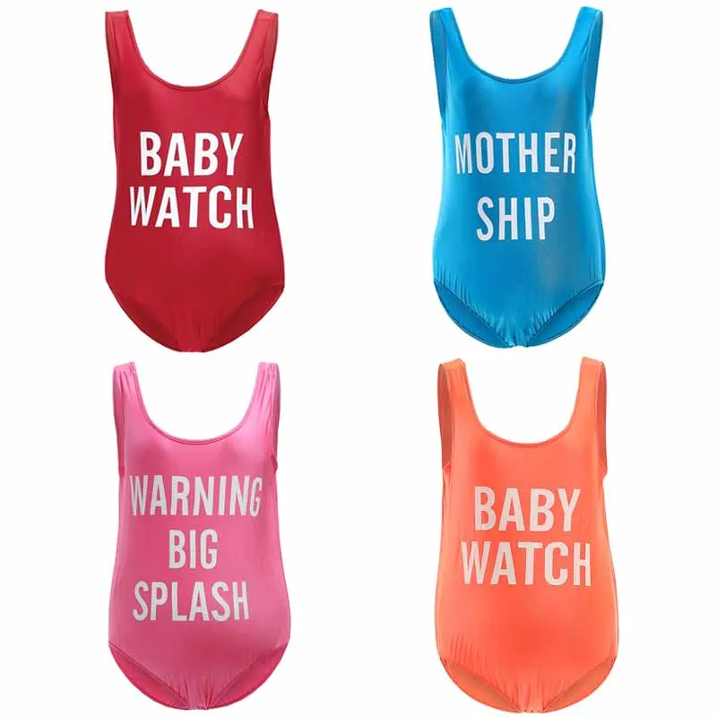 Sexy Maternity Swimsuit Bathing Suit Summer Pregnant swimwear Plus Size Swimwear Striped Print One Piece Bikini Beach