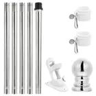 1 комплект из 1,8 м флагштоков, набор из нержавеющей стали, настенные флагштоки, флагштоки с пряжкой, аксессуары для флагштоков