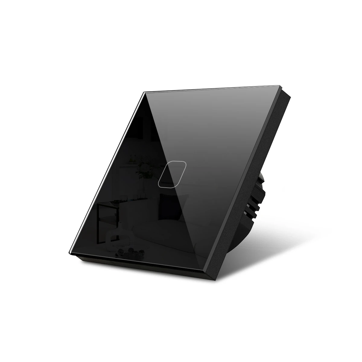 Black No Remote 1/2/3 местный 1 позиционный встраиваемый светильник Настенный светильник сенсорный выключатель с украшением в виде кристаллов Стекло Панель Дистанционное управление 220V ЕС подставка светильник выключатель лампы - Цвет: Black No Remote