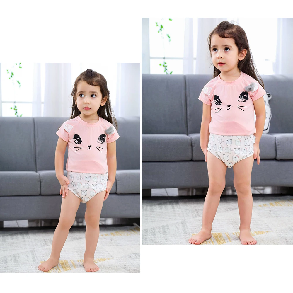 Детские тканевые подгузники тренировочные штаны хлопковые водонепроницаемые