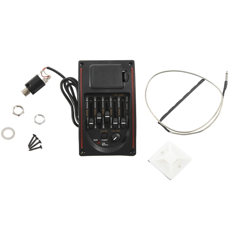 5-Band Tone Controls EQ Equalizer Tuner PS-500 Acoustic Guitar Preamp Pickup | Спорт и развлечения