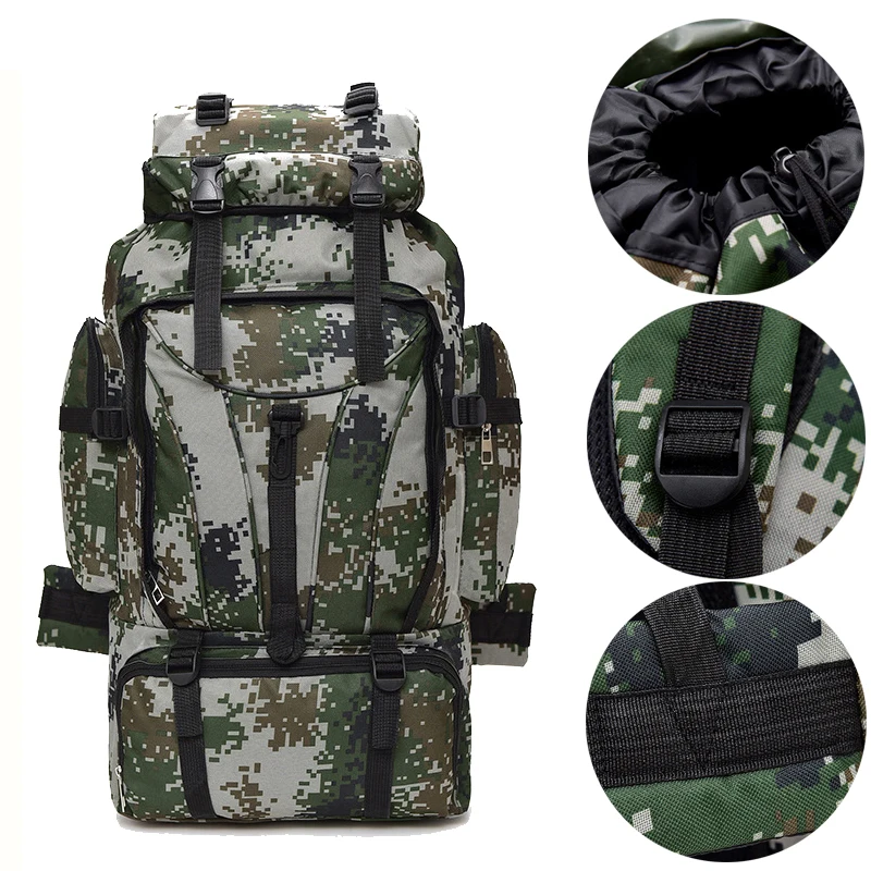 Военный Рюкзак для альпинизма 70 л износостойкие спортивные сумки походов и