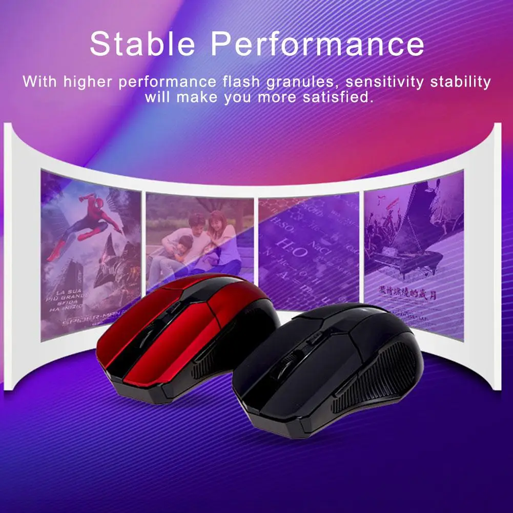 Беспроводная оптическая мышь 2 4 ГГц с приемником USB2.0 меньшим уровнем шума