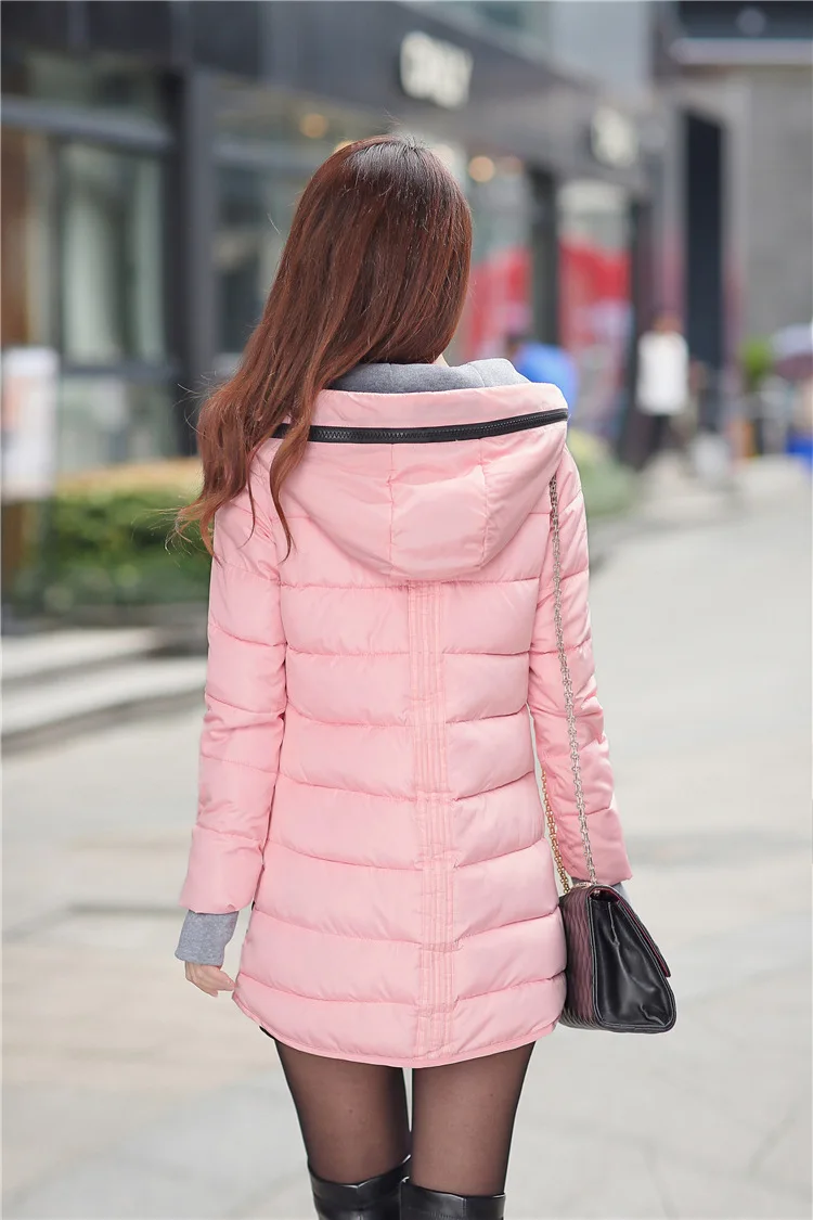 Winter Warm Cotton Jacket Women's Large Size Long Jacket New Ultra-light Slim Hooded Windproof Down Jacket Women's Jacket