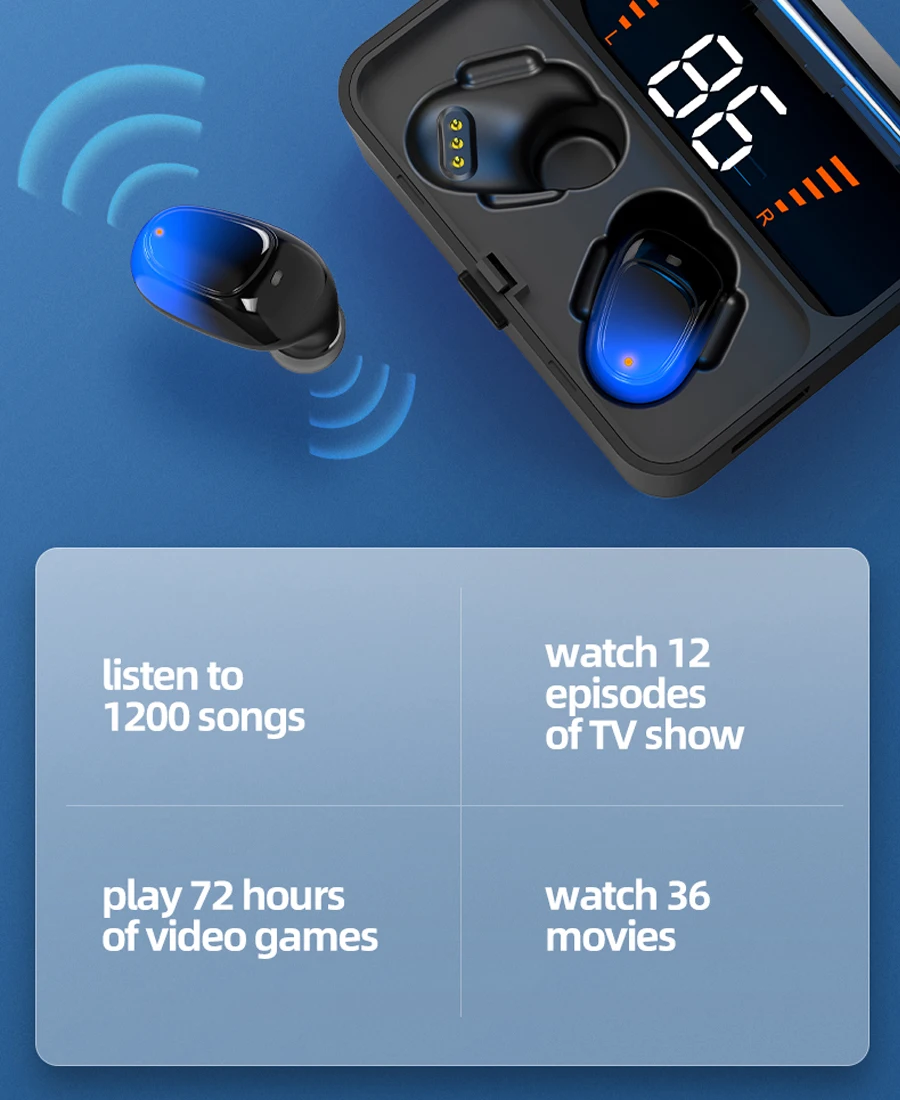 TWS 5,0, Bluetooth, беспроводные наушники, Hi-Fi, стерео наушники с шумоподавлением, свободные руки, Спортивная/игровая гарнитура с микрофоном
