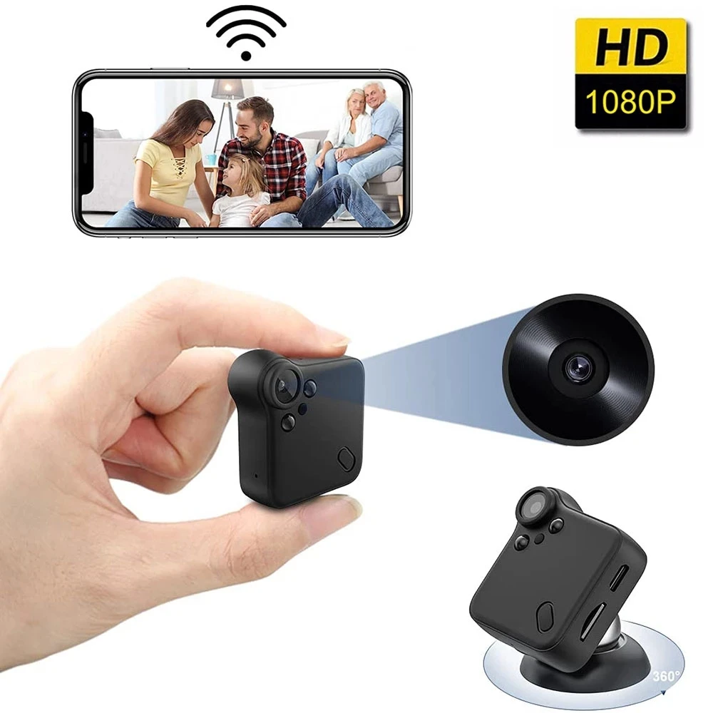 

Мини-камера видеонаблюдения с поддержкой Wi-Fi, 1080P, HD