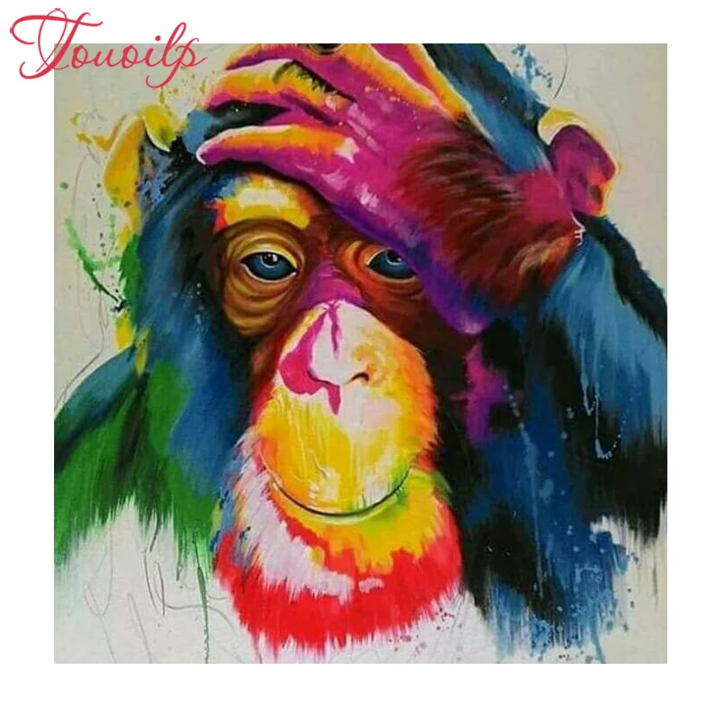 

Full,Diamond Embroidery,5D,diy "Colored gorilla"Diamond Painting 3d pictures,image,Stitch Cross,3D Mosaic,Needlework,Crafts