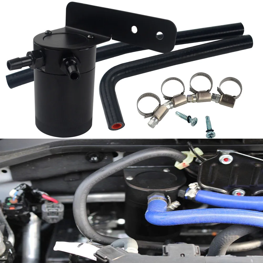 Hypertune OIL CATCH CAN TANK/комплект сепаратора масла для HONDA CIVIC 16 17 BLACK со шлангом