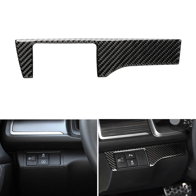 

Car Styling Real Carbon Fiber Headlight Switch Panel Cover Trim For Honda Civic 10th Gen 2016 2017 2018 2019