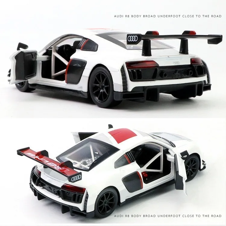 1/32 Caipo Aud-R8 литой под давлением литой металлический автомобиль с высокой имитации игрушки для детей транспортное средство автомобиль модель магнитные серьги Wheelsi