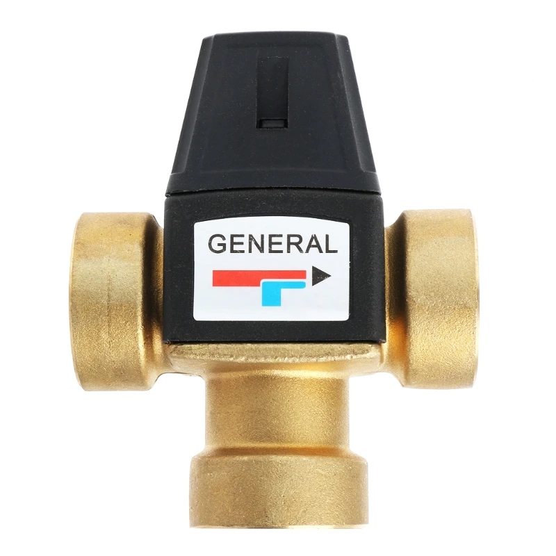 

3 Way Brass DN20/DN25 Male Female Thread Water Thermostatic Mixing Valve 3/4" 1"