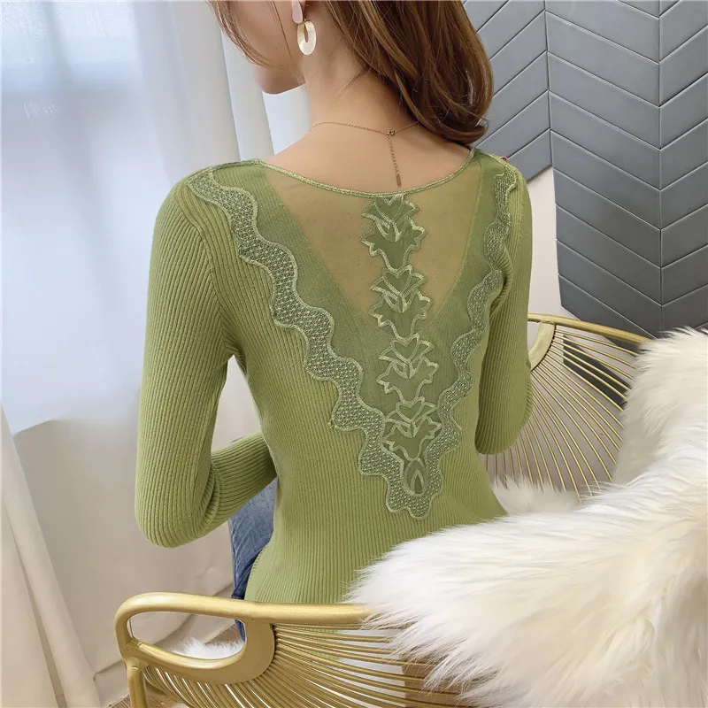 9303 Real Shot New Back Lace Knitted Bottom Shirts 32-1 Floor 2 Rows 4 Shelves |