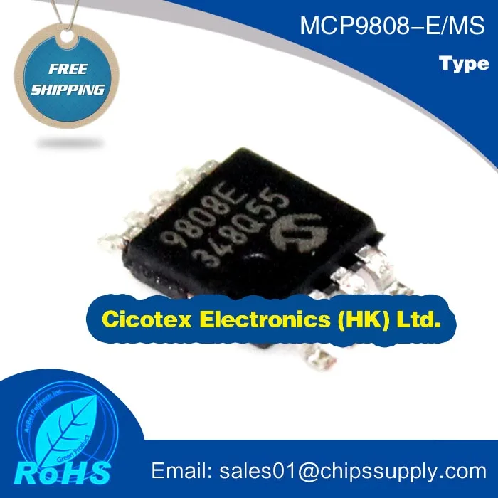5 шт./лот MCP9808 E/MS 9808 лапками углублением SOP 8 датчик температуры I2C/SMBUS 8msop MCP9808T