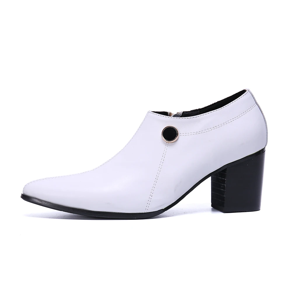 Christia Bella дизайнер белого цвета из натуральной кожи Мужские полусапоги высокий