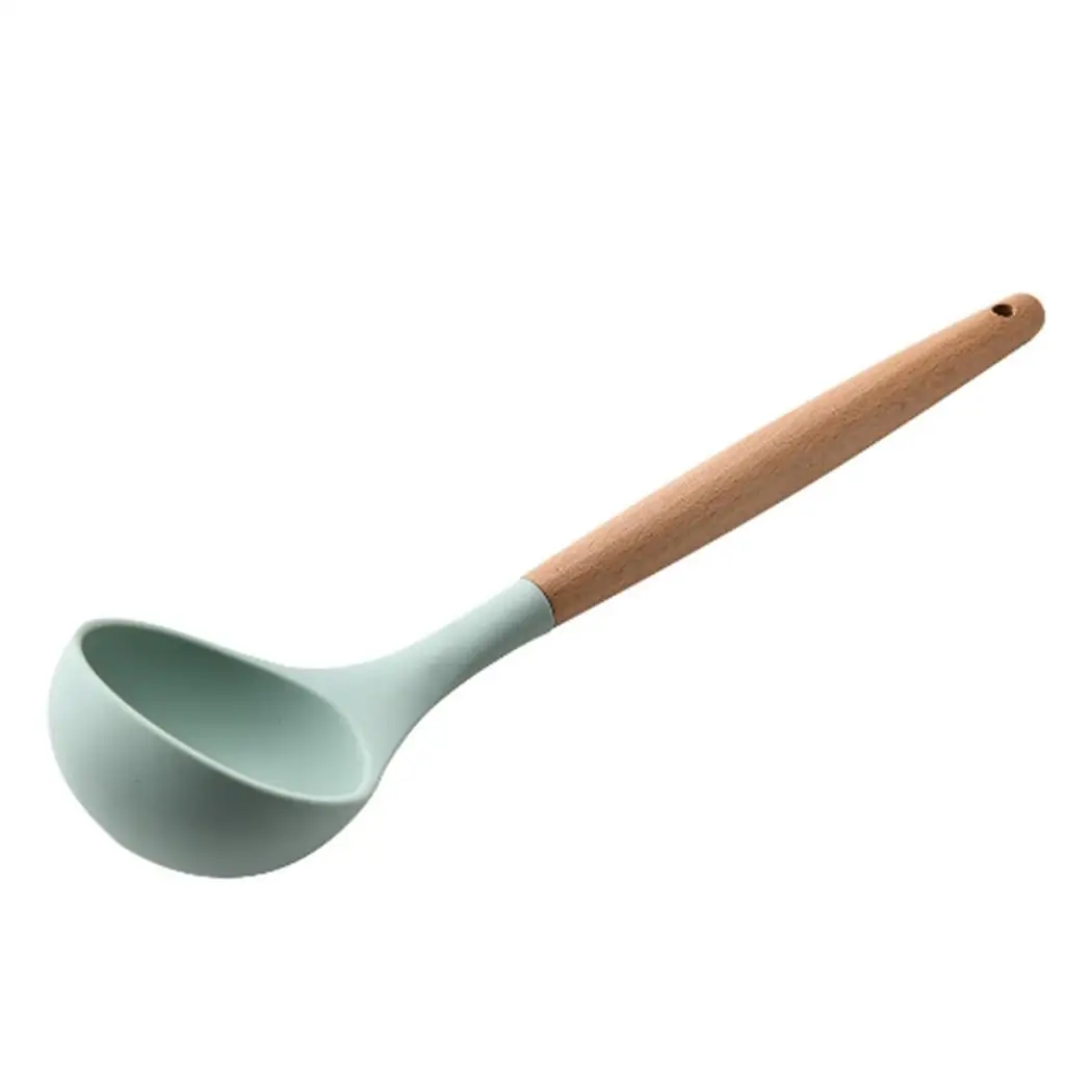 soup spoon Набор посуды прочный практичный термостойкий силиконовый кухонный инструмент ложка, дуршлаг, лопатка, лопатка, суп и т. д - Цвет: soup spoon