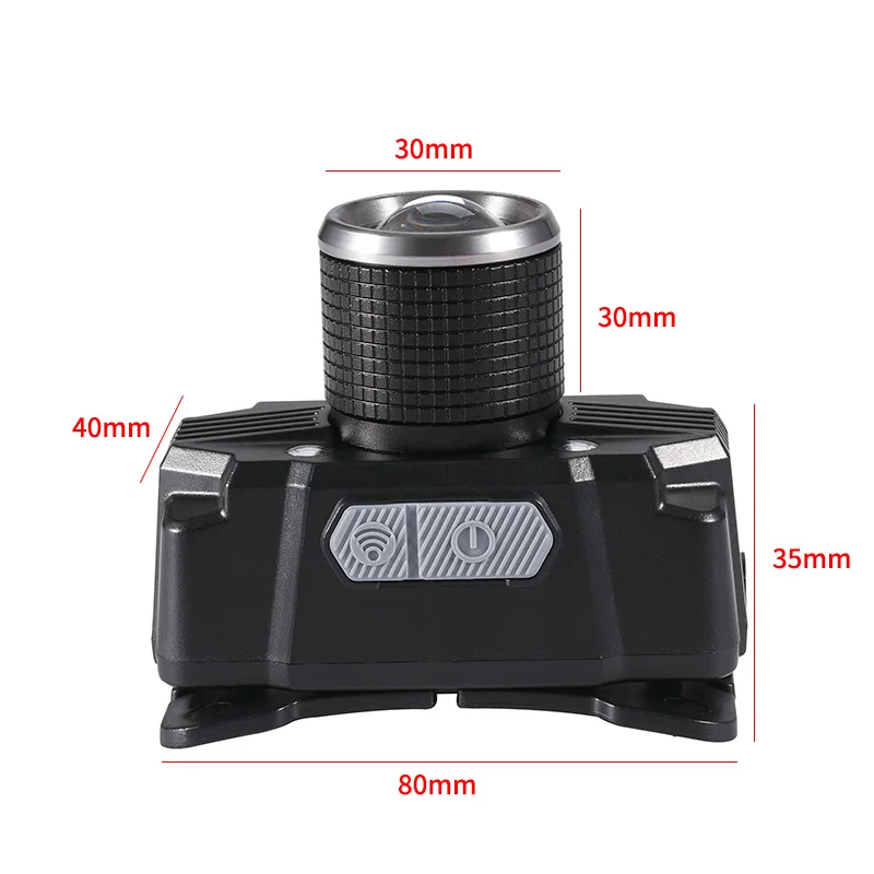 

Q5 induction headlamp 2000LM led Aluminum alloy zoomable head light built-in battery sensor usb rechargeable fishing lantern