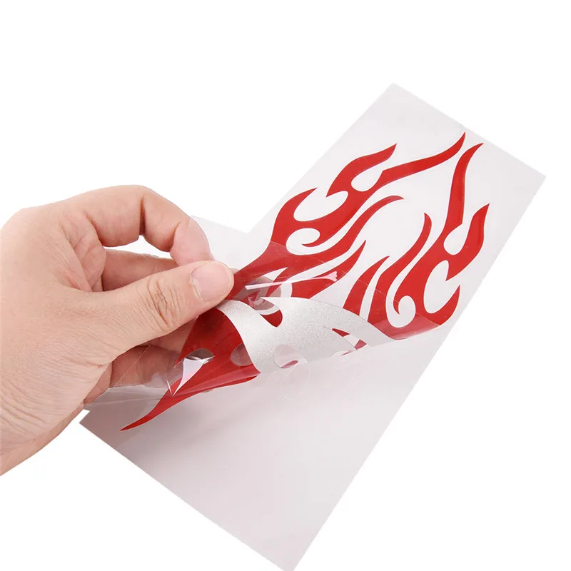 

ZS267QY Modified Flame Car Stickers Bumper Hood Rearview Mirror Head Cover Stickers Cover Scratches Motorcycle Decals