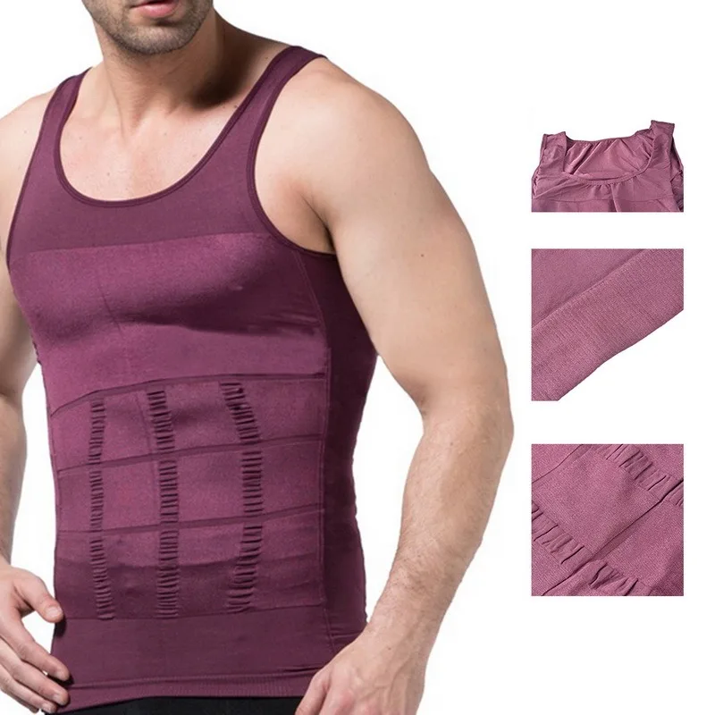 

Men's Slimming Body Shapewear Corset Vest Shirt Compression Abdomen Tummy Belly Control Slim Waist Cincher Underwear Sports Vest