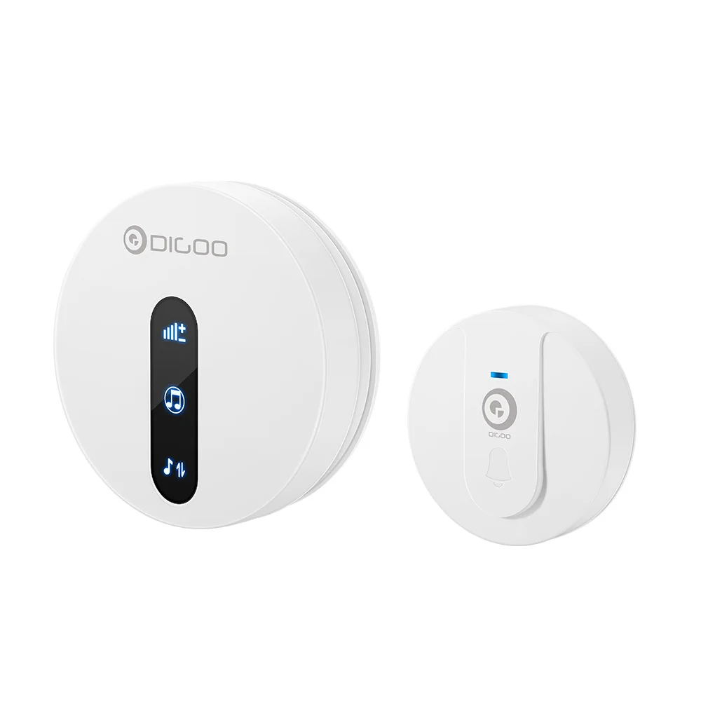 EU PLUG DIGOO DG-SD10 передатчик автономный Водонепроницаемый дверной звонок с европейской вилкой уникальная раздвижная КНОПКА 58 мелодий 4 уровня громкости дверной Звонок - Цвет: EU PLUG