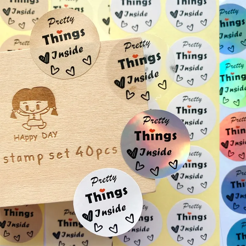 Бесплатная доставка 500 шт./набор привлекательные вещи внутри этикетка наклейки