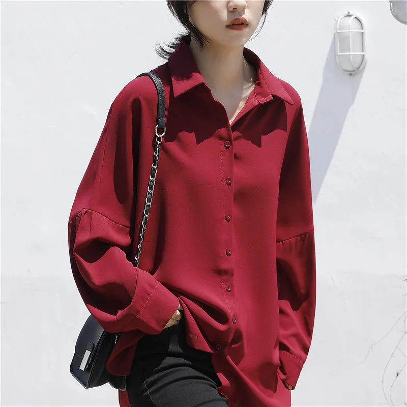 COIGARSAM рубашка в Корейском стиле женские топы Новые весенние офисные шифоновые