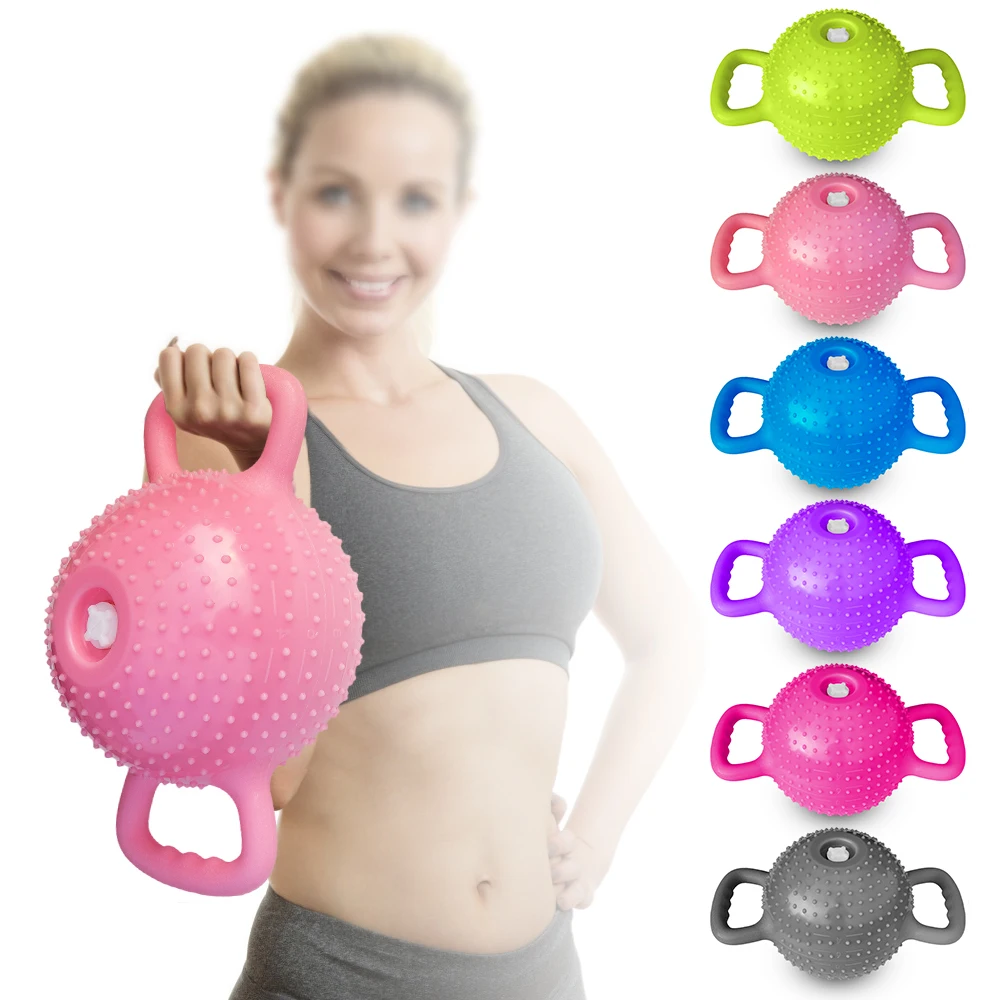 Йога Фитнес чайник колокол 4-12LB Регулируемая Гиря массаж водные гантели двойные