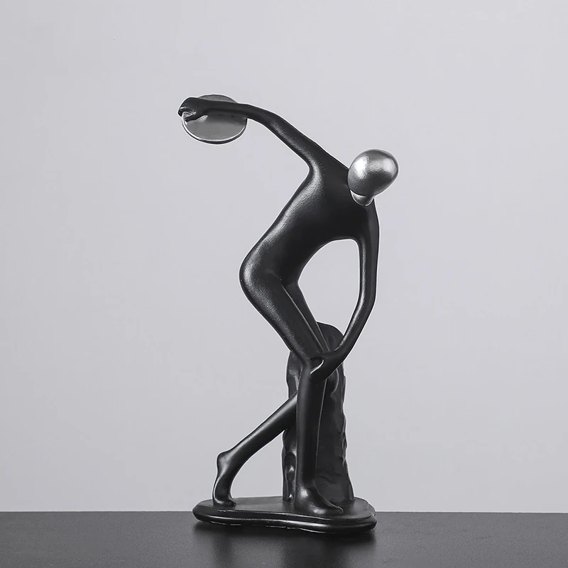 

Nordic Style Home Decoration Accessories Creative Resin Sculpture Craft Abstract Character Model Living Room TV Cabinet Ornament