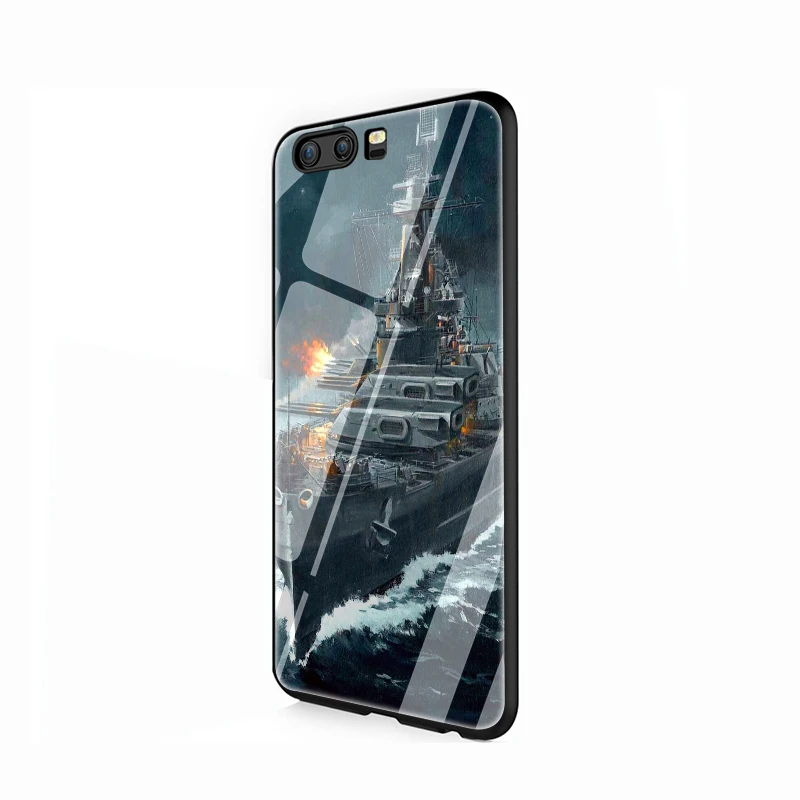 EWAU World of Warships чехол из закаленного стекла для телефона для huawei Y6 Y9 mate 20 Honor 7A 8X9 10 Lite Pro - Цвет: G7