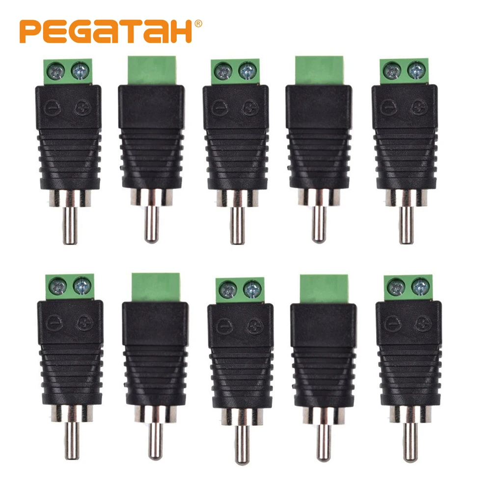 

10 шт. BNC разъем JR-R59-1 штекер RCA с аудио клеммный блок для системы видеонаблюдения