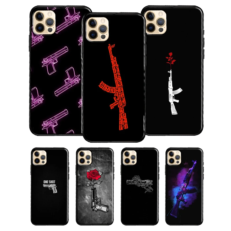 Чехол AK 47 для iPhone 11 12 13 Pro Max mini 6S 7 8 Plus XR X XS MAX SE 2020 | Мобильные телефоны и аксессуары
