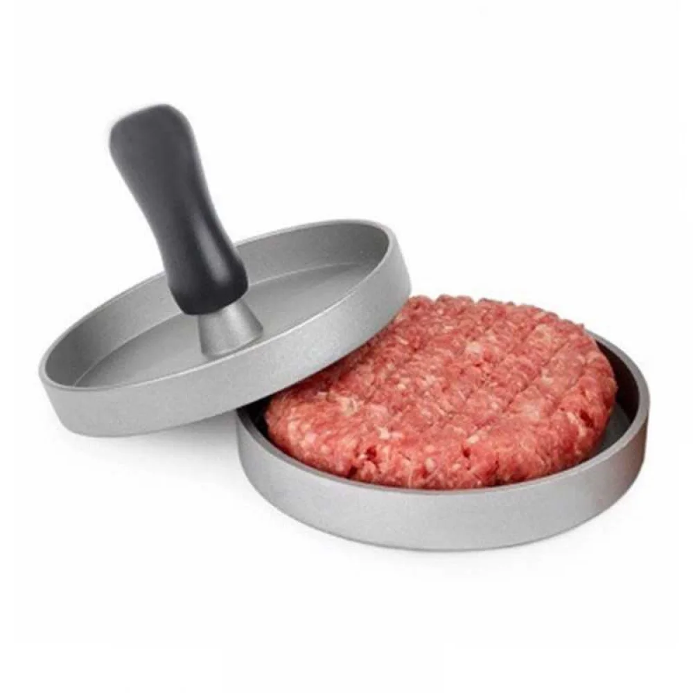 1Set Round Shape Hamburger Press Aluminum Alloy Kitchen Tools With Plastic Handle Meat/Beef/Grill/Burger Patty Maker Mold | Дом и сад