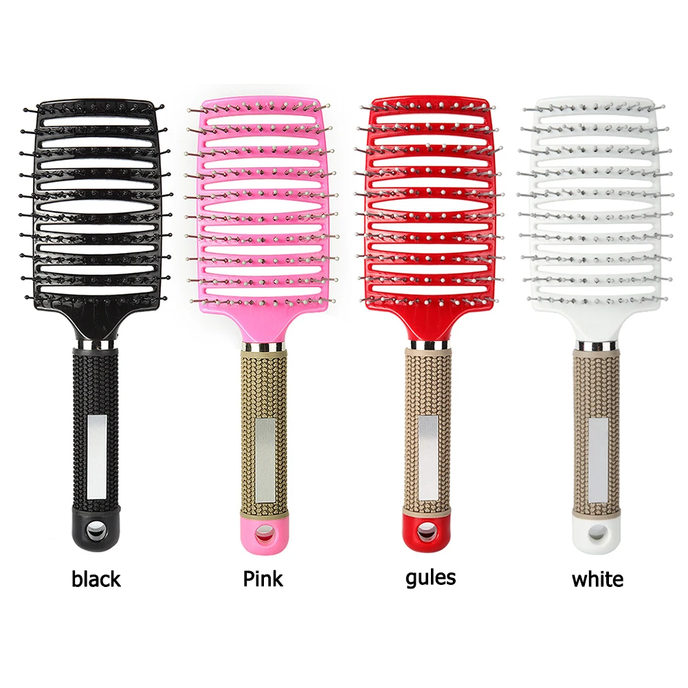 

Hair Brush Scalp Massage Comb Curly Detangle Hair Brush Hairdressing Large Curved Curls Hair Comb Massage Brushes Hair Styling