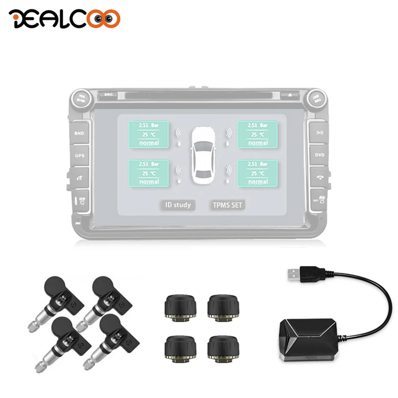 Realcoo TPMS Android система контроля давления в шинах Bluetooth датчик USB Android|Датчик шинах| |