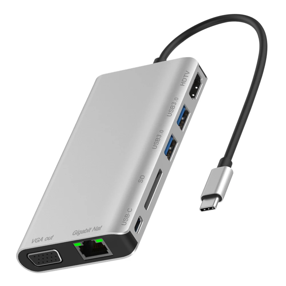Многофункциональный концентратор usb type c конвертер Установка Удаление Удобный