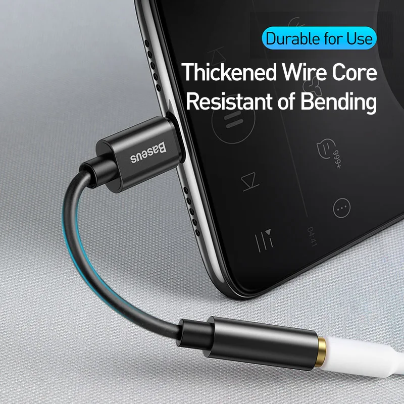 Адаптер Aux Baseus с USB Type C на 3 5 мм аудиоадаптер для наушников Huawei Xiaomi Oneplus кабель OTG