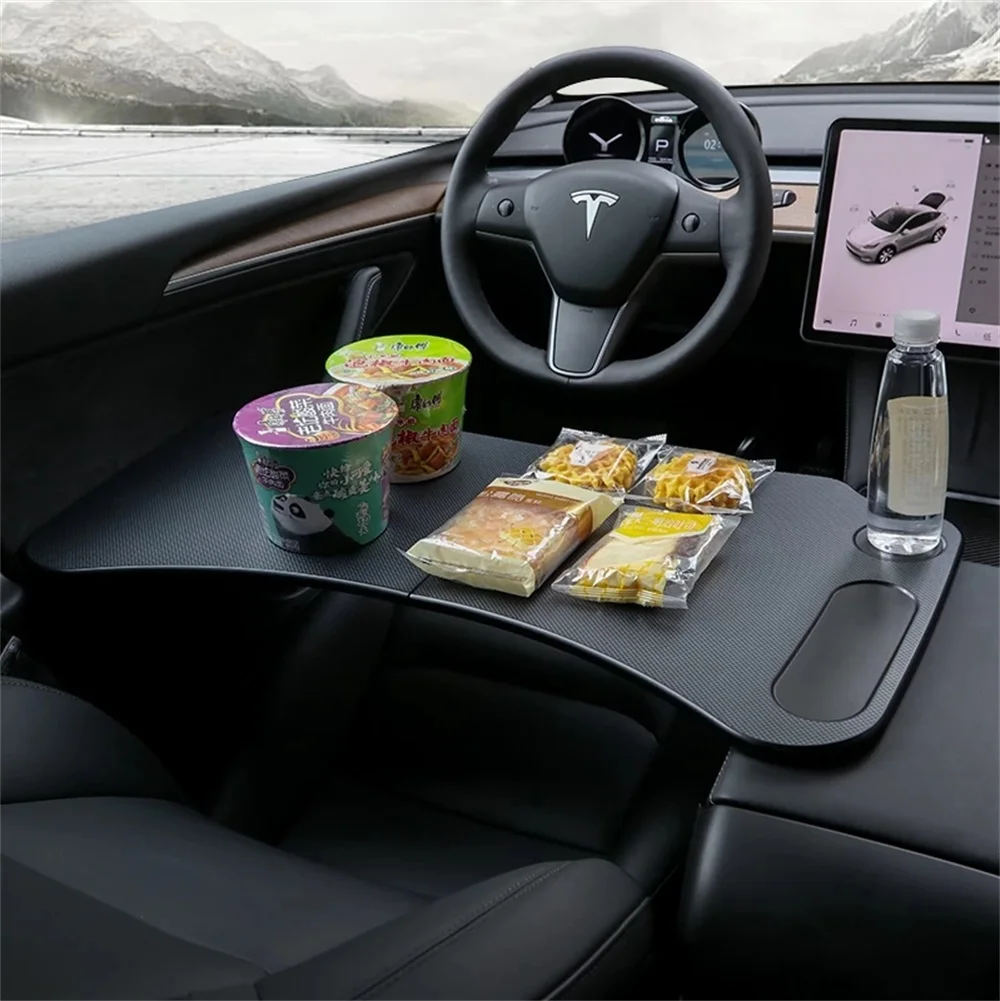 Новый автомобильный лоток для ноутбука на руль Tesla Model 3/Y аксессуары руля стол еды