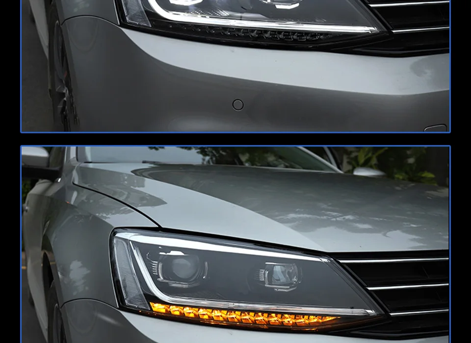 Фары для VW Jetta 2011- Mk6 DRL дневные ходовые огни головная лампа светодиодный Биксеноновая лампа Противотуманные фары тюнинг автомобильные аксессуары