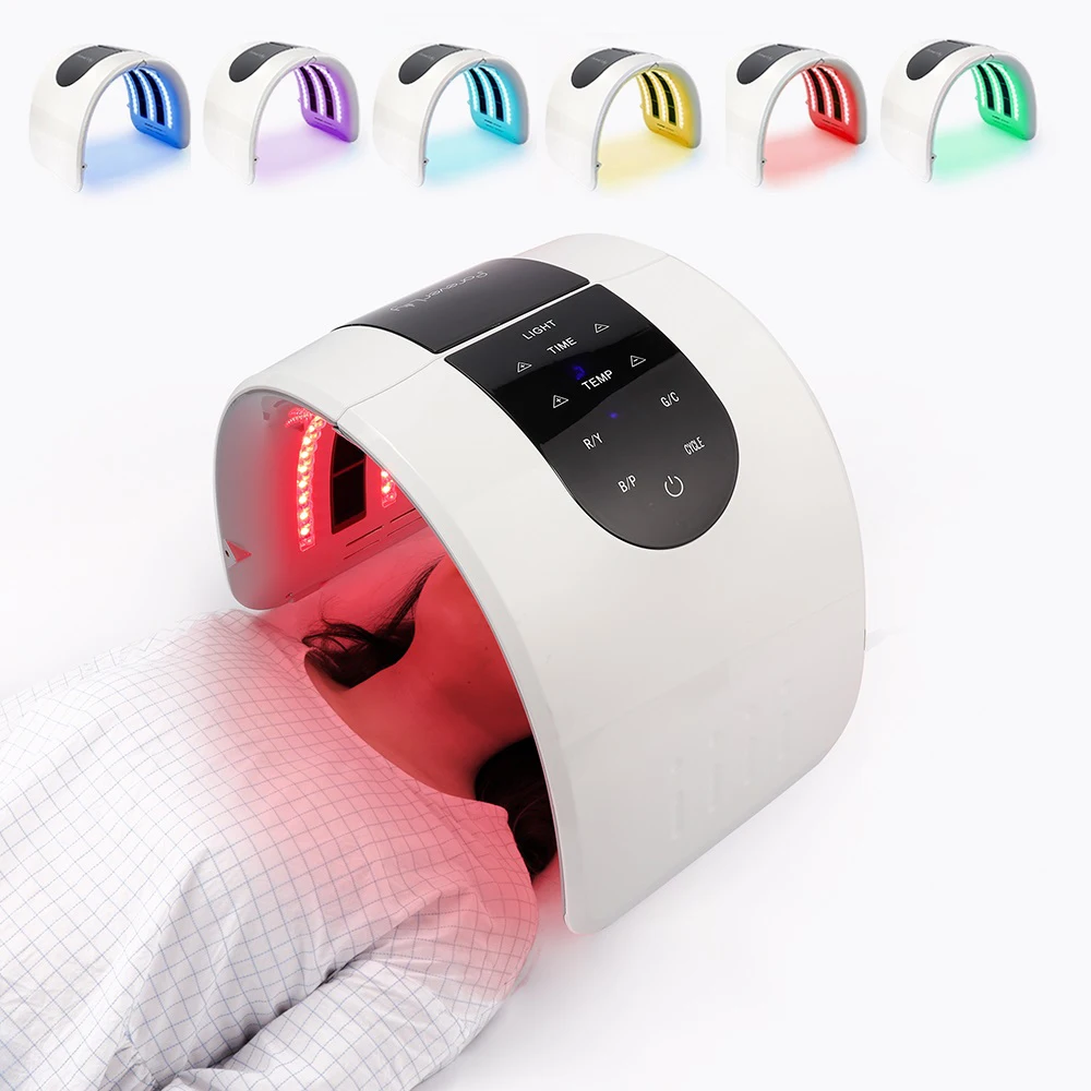 

Face LED Mask Photodynamic Therapy Heating Treatment Beauty Machine Facial Whiten Skin Lifting Rejuvenation Anti Aging SPA Tool