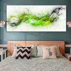 Художественный постер Ван Художественная масляная живопись в облаке большого размера зеленая настенная живопись на холсте настенная живопись для гостиной домашний декор