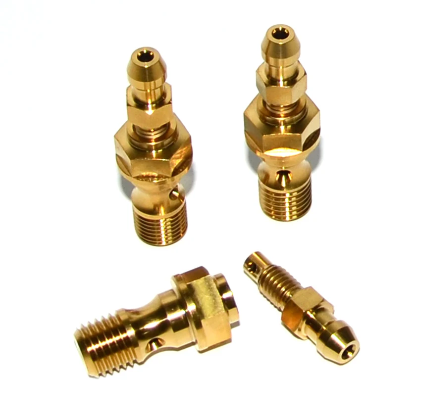 

4 pcs Titanium alloy M10 x 1.0 1.25 pitch motorcycle brake caliper oil drain deflation bolt deflation BREMBO Ducati Aprilia