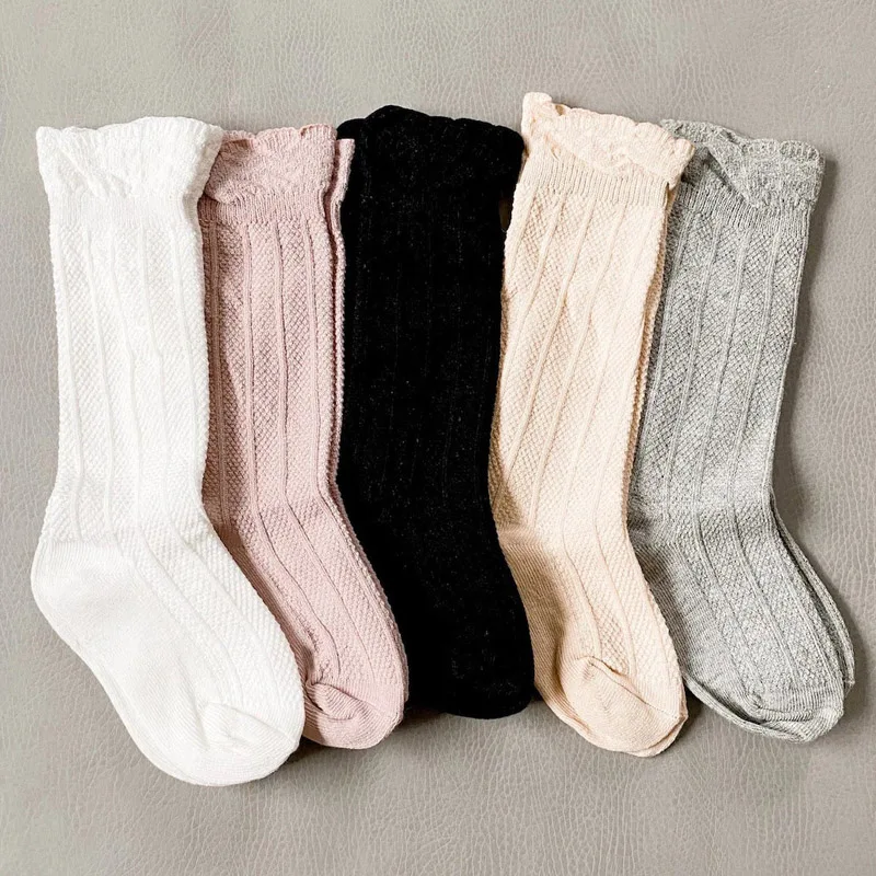 

Baby Girls Boys Uniform Knee High Socks Tube Ruffled Stockings Unisex Long Adorable Sock for Infants Toddlers Winter Leg Warmer