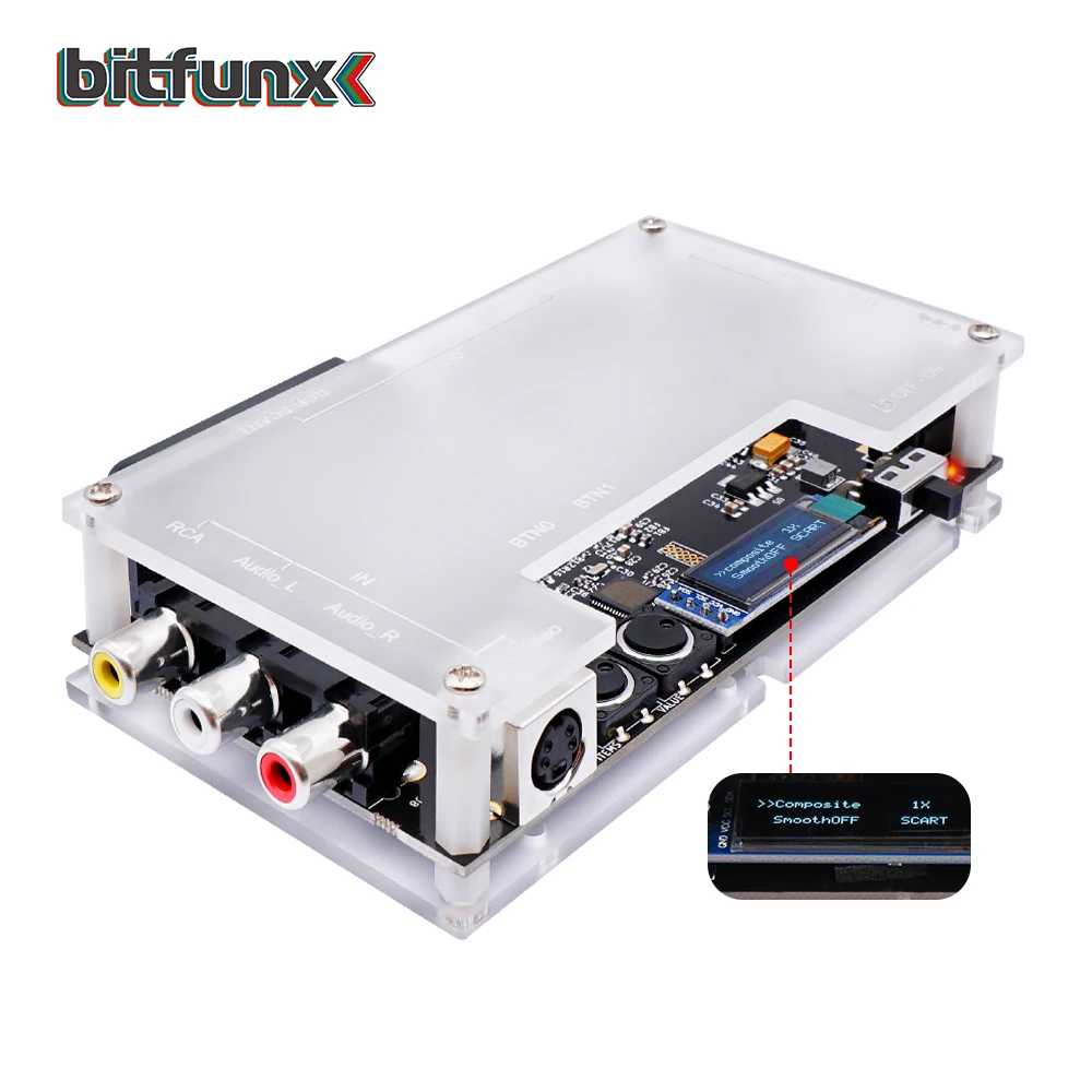 Bitfunx OSSC Add-on Board with Composite and S-video Input Linedouble and Smoothing Mode for NTSC PAL Retro Game Consoles