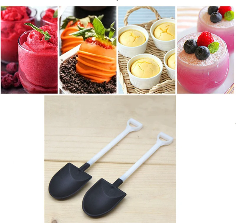 Новые 5/10 шт пластиковые одноразовые мини лопата ложка в горшке мороженое торт