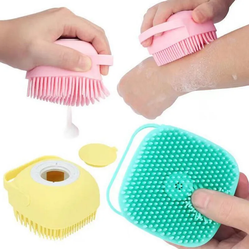 

Bathroom Puppy Big Dog Cat Bath Massage Gloves Brush Soft Safety Silicone Pet Accessories for Dogs Cats Tools Mascotas Products