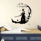 Ниндзя, виниловая наклейка, наклейка на стену самурая, воин для мальчиков, домашний декор, комнатные наклейки, съемные художественные обои