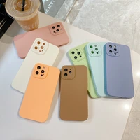 luxury camera protection silicone phone case for iphone 11 12 pro max 8 7 plus xs x xr se 2020 shockproof candy color soft cover