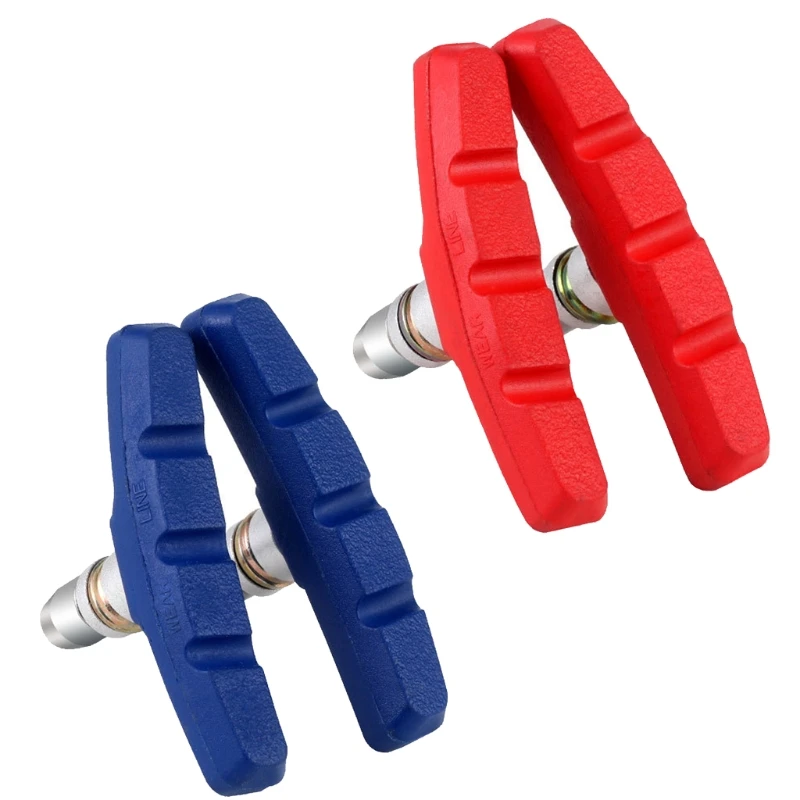 

1 Pair Bike Brakes Shoes, Rubber Brake Pads for MTB Mountain Bicycle Universal for Linear Pull Braking All Weather