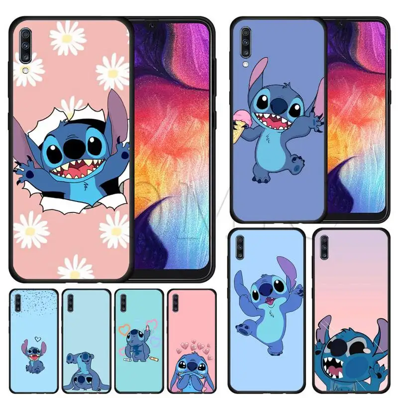 

cute Stitch Style Phone Case For Samsung S6 S7 Edge S8 S9 S10 S10E S20 S21 Plus Cover Fundas Coque